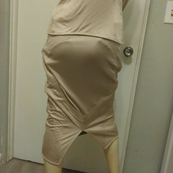 ❤️ICONIC TOM FORD YSL YVES SAINT LAURENT RIVE GAUCHE SILK MINK RUNWAY SKIRT SUIT - Picture 7 of 15